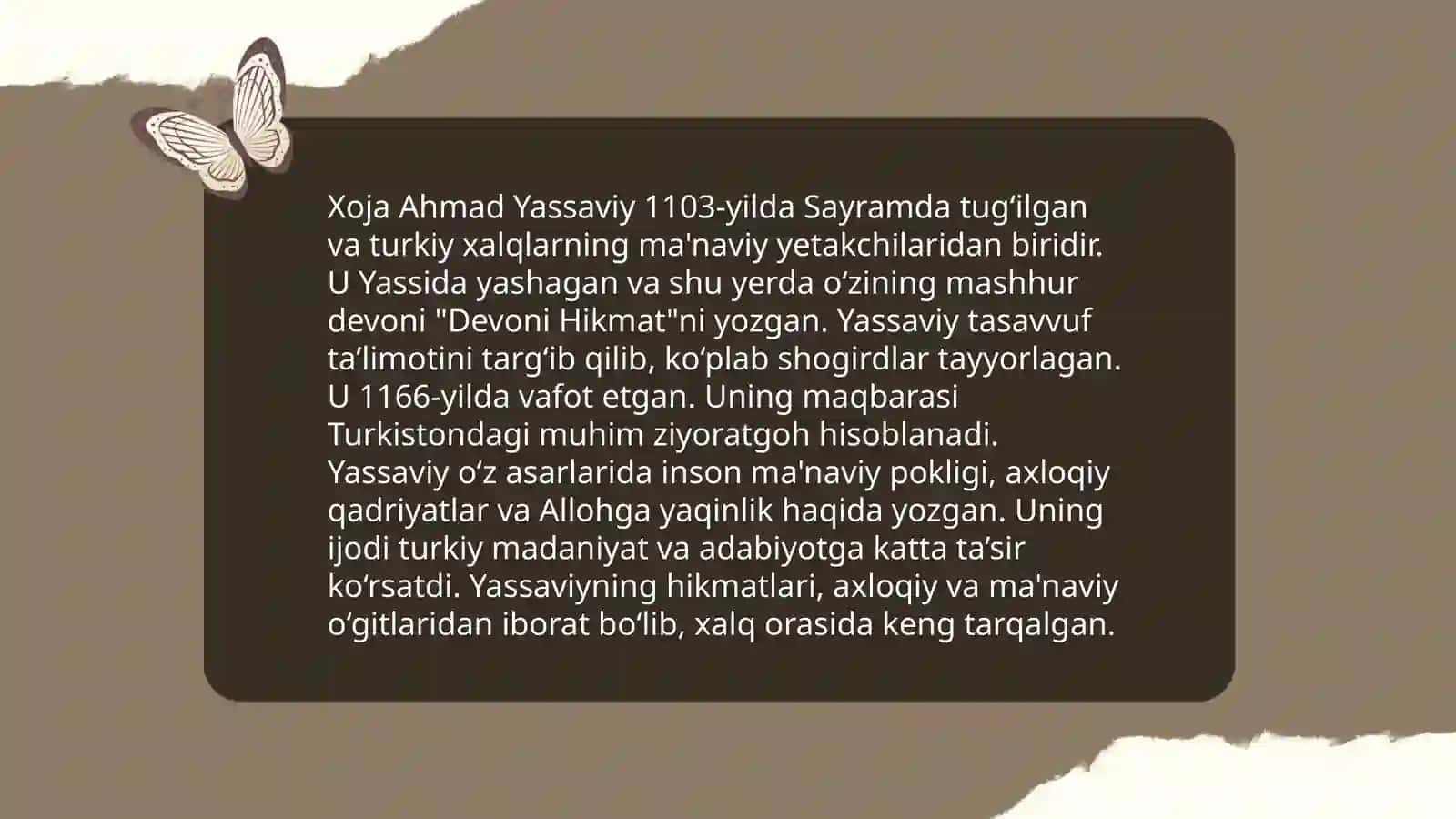Xoja Ahmad Yassaviy ijodiy merosi "Devoni hikmat" va "Faqirnoma" asarlari 3