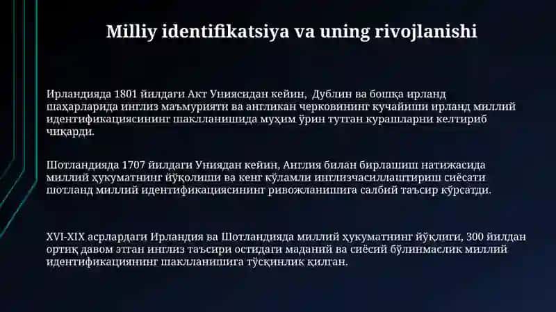 XVI-XIX asrlarda Irlandiya va Shotlandiya masalasi 3