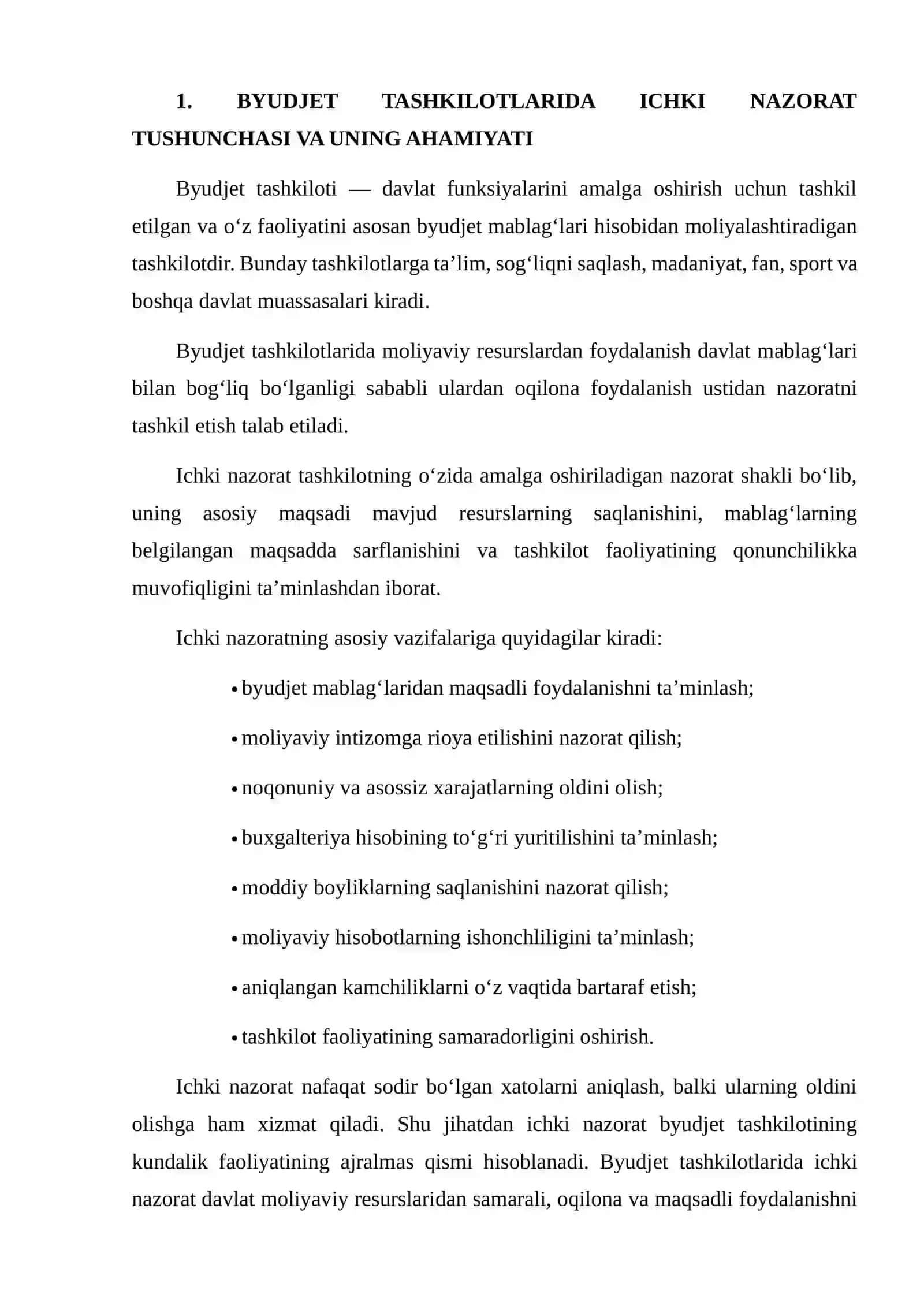 Byudjet Tashkilotlarida IchkI Nazoratni Tashkil Etishning Tashkiliy-Uslubi IsHlari 3
