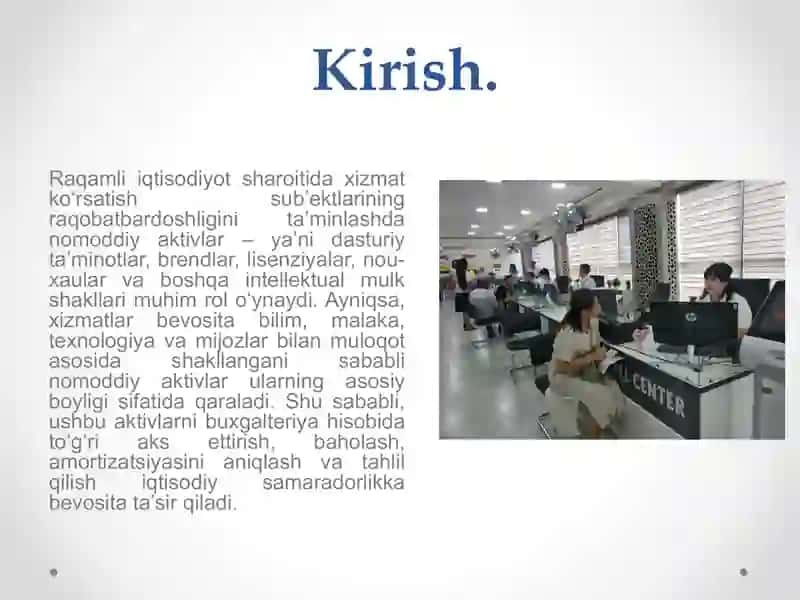 Xizmat ko‘rsatish sub’ektlarida nomoddiy aktivlarni hisobga olishning o‘ziga xos xususiyatlari 3