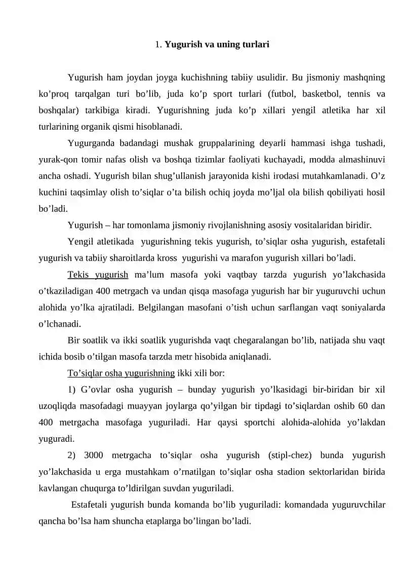 Yugurish texnikasi asoslari 3