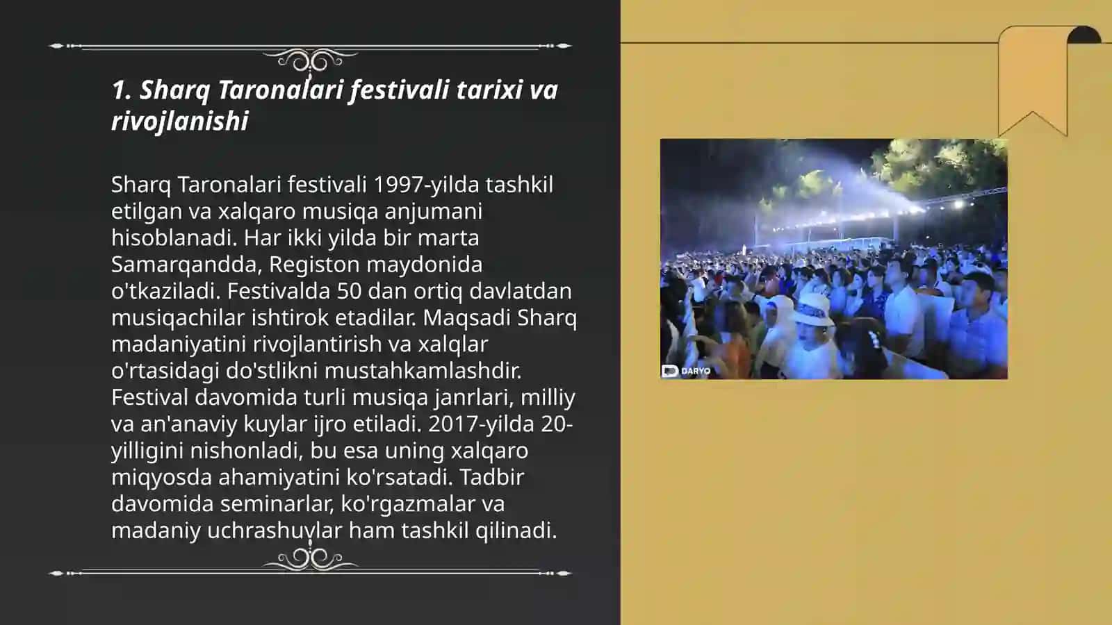 Sharq taronalari xalqaro musiqa festivali 3