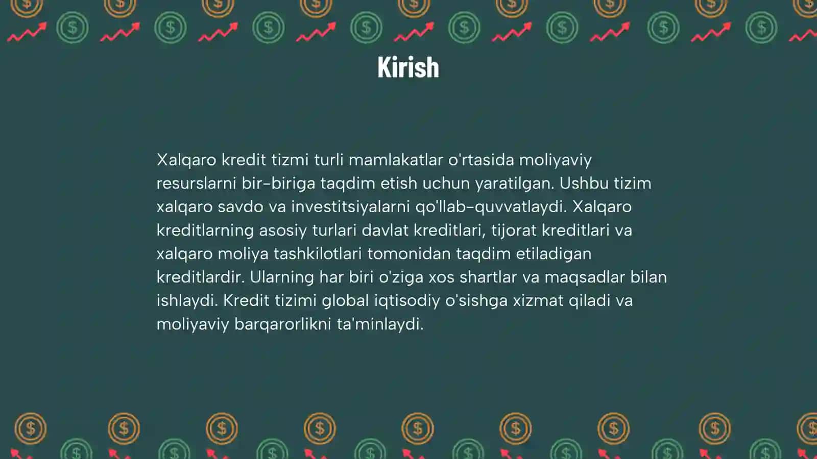 Xalqaro kretid tizmi va uning asosiy turlari 3