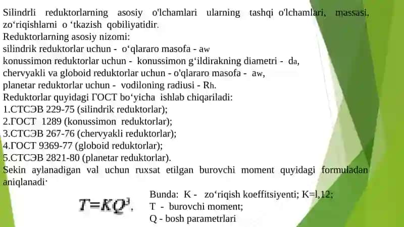 Reduktorlar 3