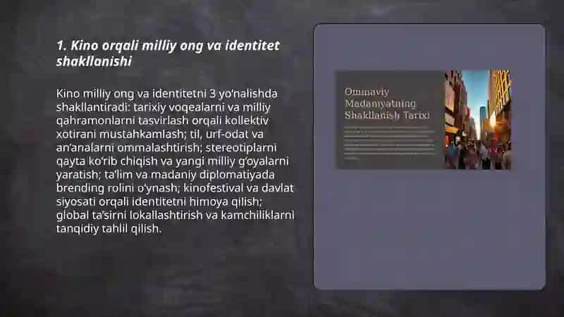 Kino madaniyatning muhim manbai ekanligi 3
