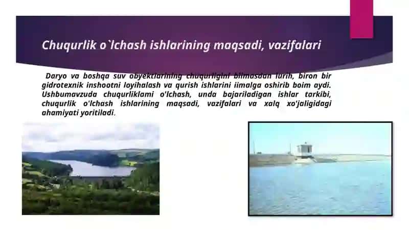 Chuqurlik o'lchashishlari 3