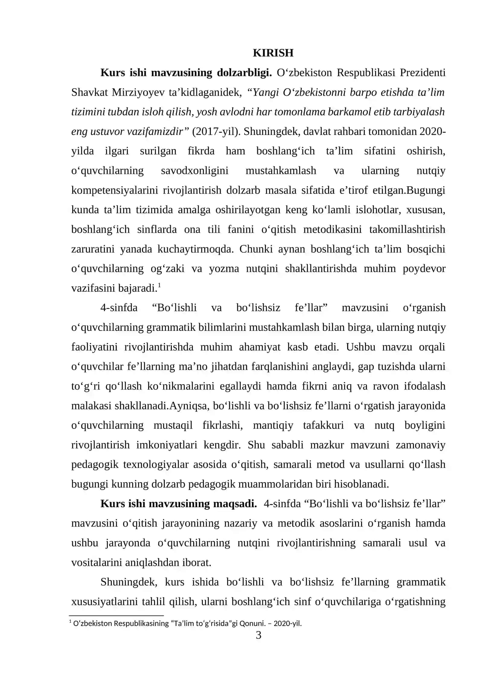 4-sinfda Boʻlishli va boʻlishsiz feʼllar 3