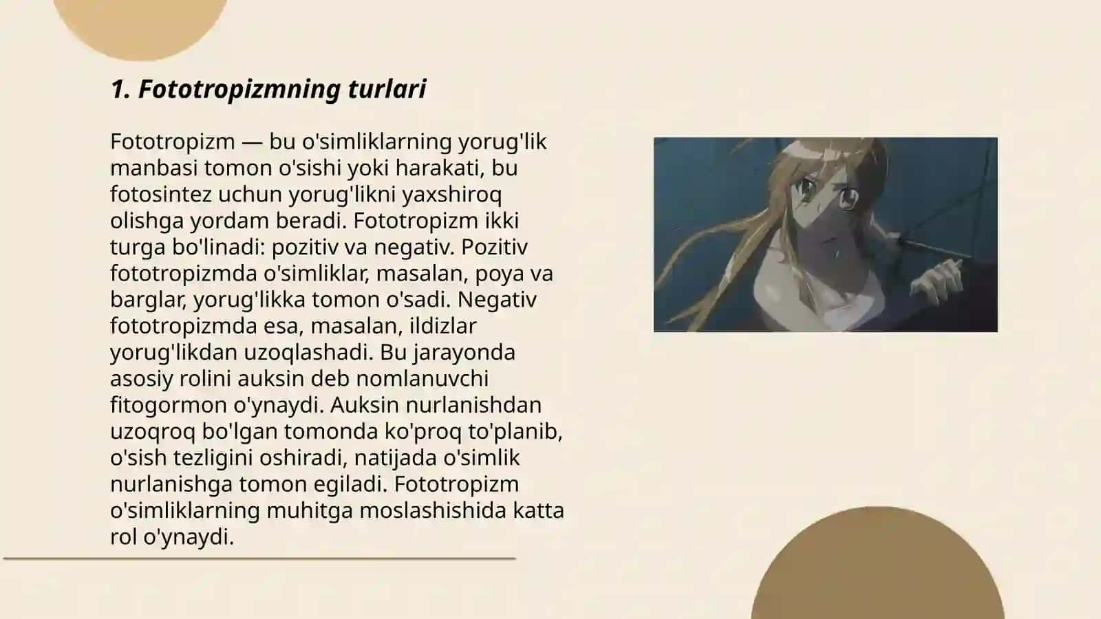 Fototropizmning turlari 3