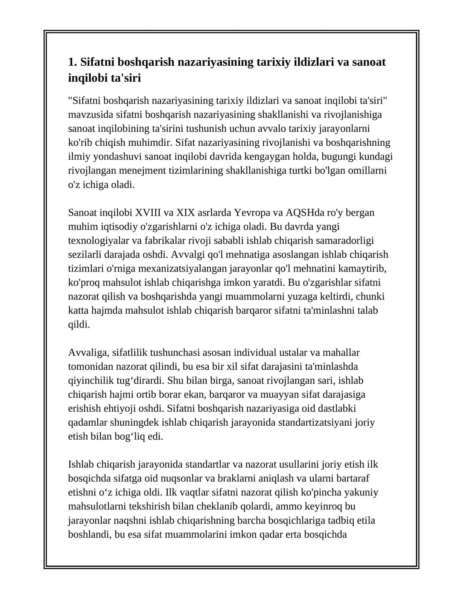 SIFATNI BOSHQARISH NAZARIYASINING RIVOJLANISH BOSQICHLARI 3