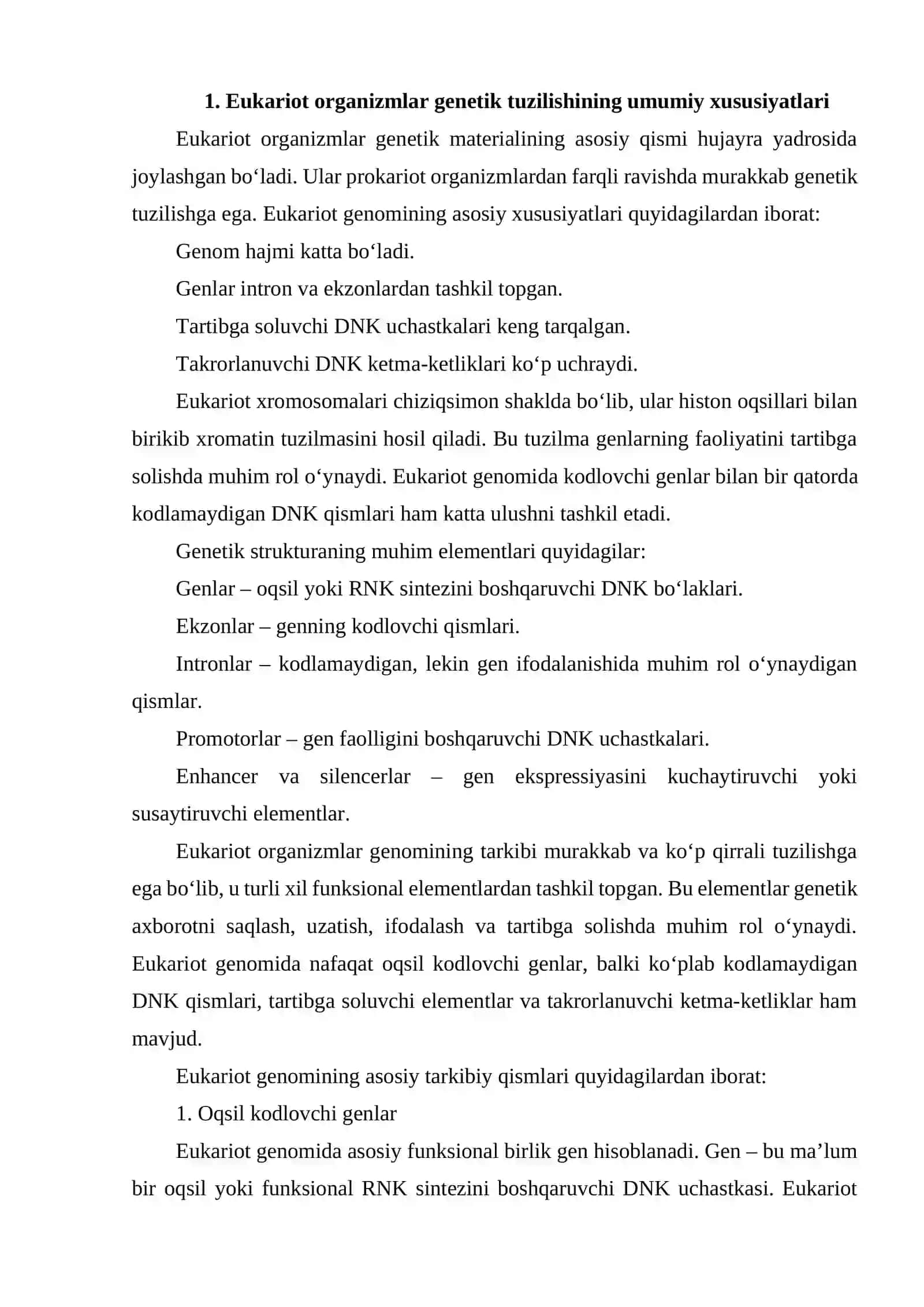 Eukariot Organizm Genetik Strukturasini Bashorat Qilish 3