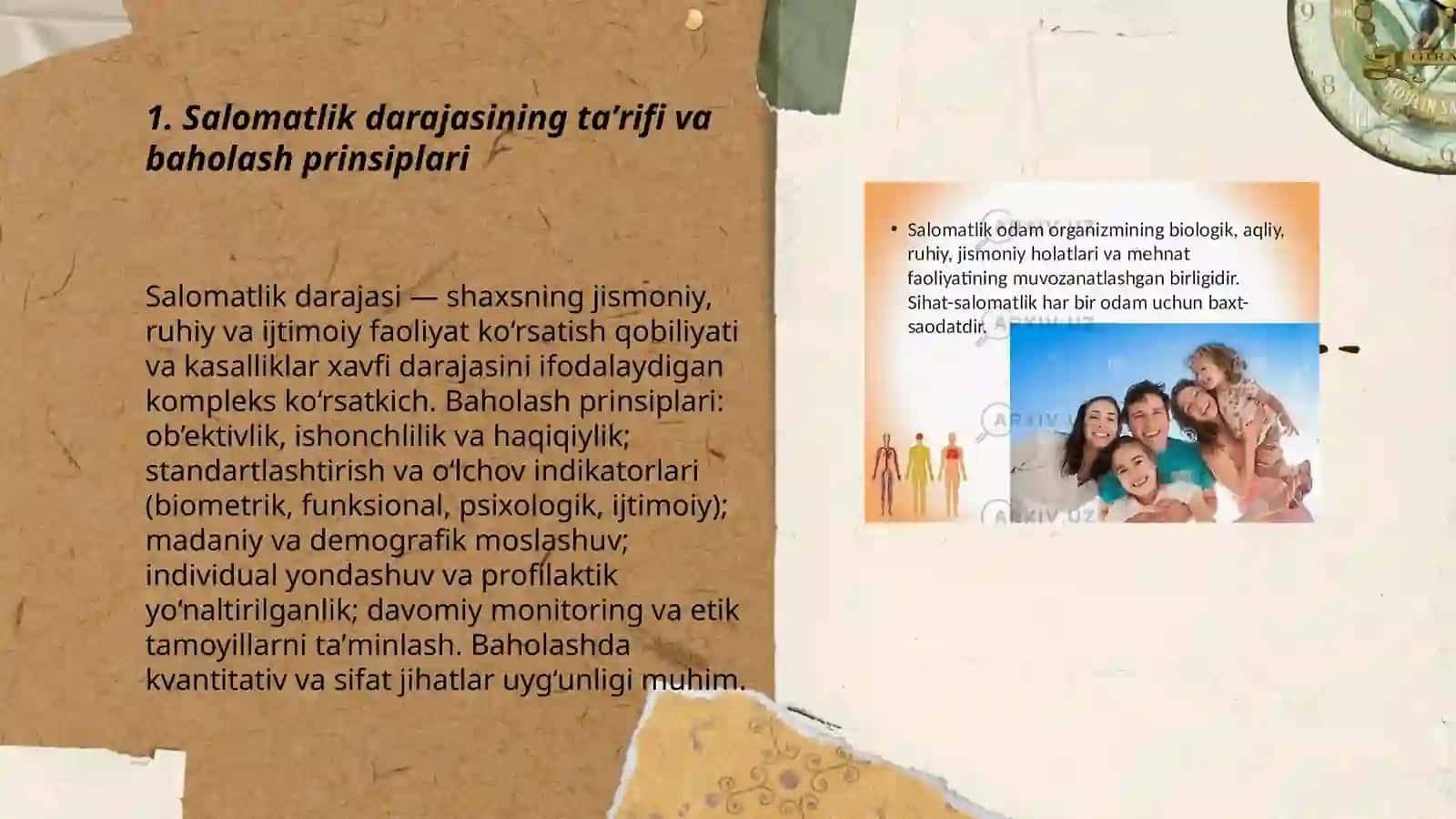 Salomatlik darajasini baholash mezonlari 3