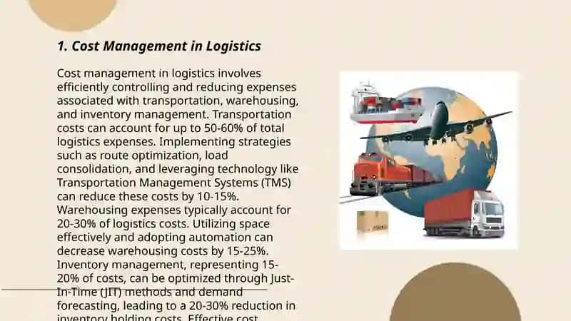 Cost Management in Logistics 3