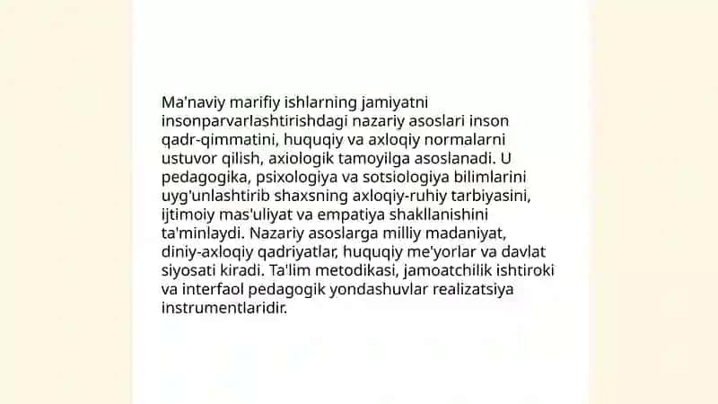 Ma'naviy marifiy ishlarning jamiyatni insonparvarlashtirishdagi nazariy asoslari 3
