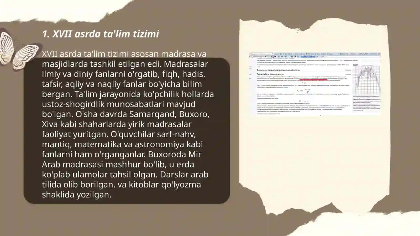 XVII asrdan XIX asrning yarmigacha tarbiya, maktab va pedagogik fikrlar 3