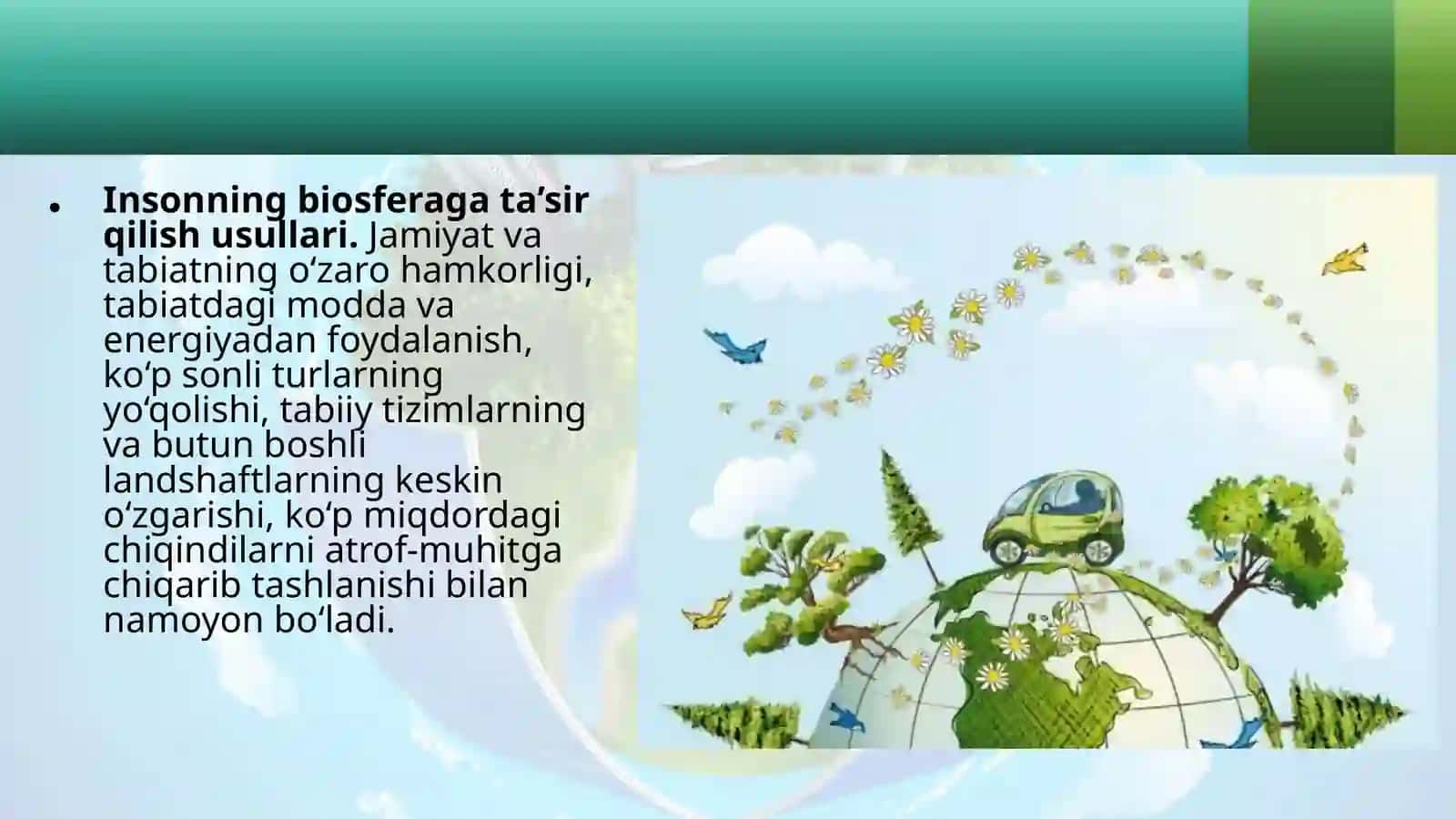 Insonning biosferaga ta'siri 3