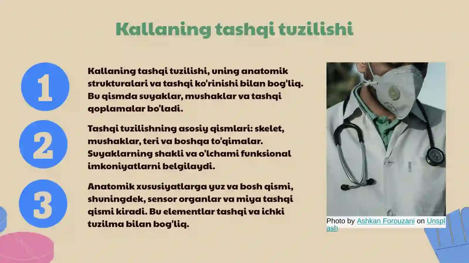 Kallaning tashqi va ichi asosi koz kosa qismi 3