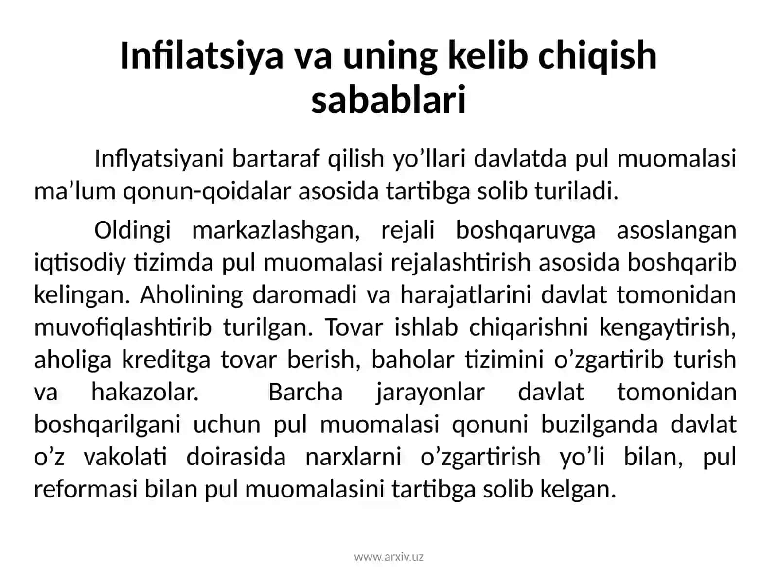 Inflatsiya va aksinflatsiya siyosati 3