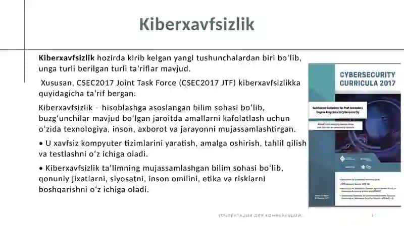 KIBERXAVFSIZLIKSIYOSATIAQSH YONDASHUVI 3
