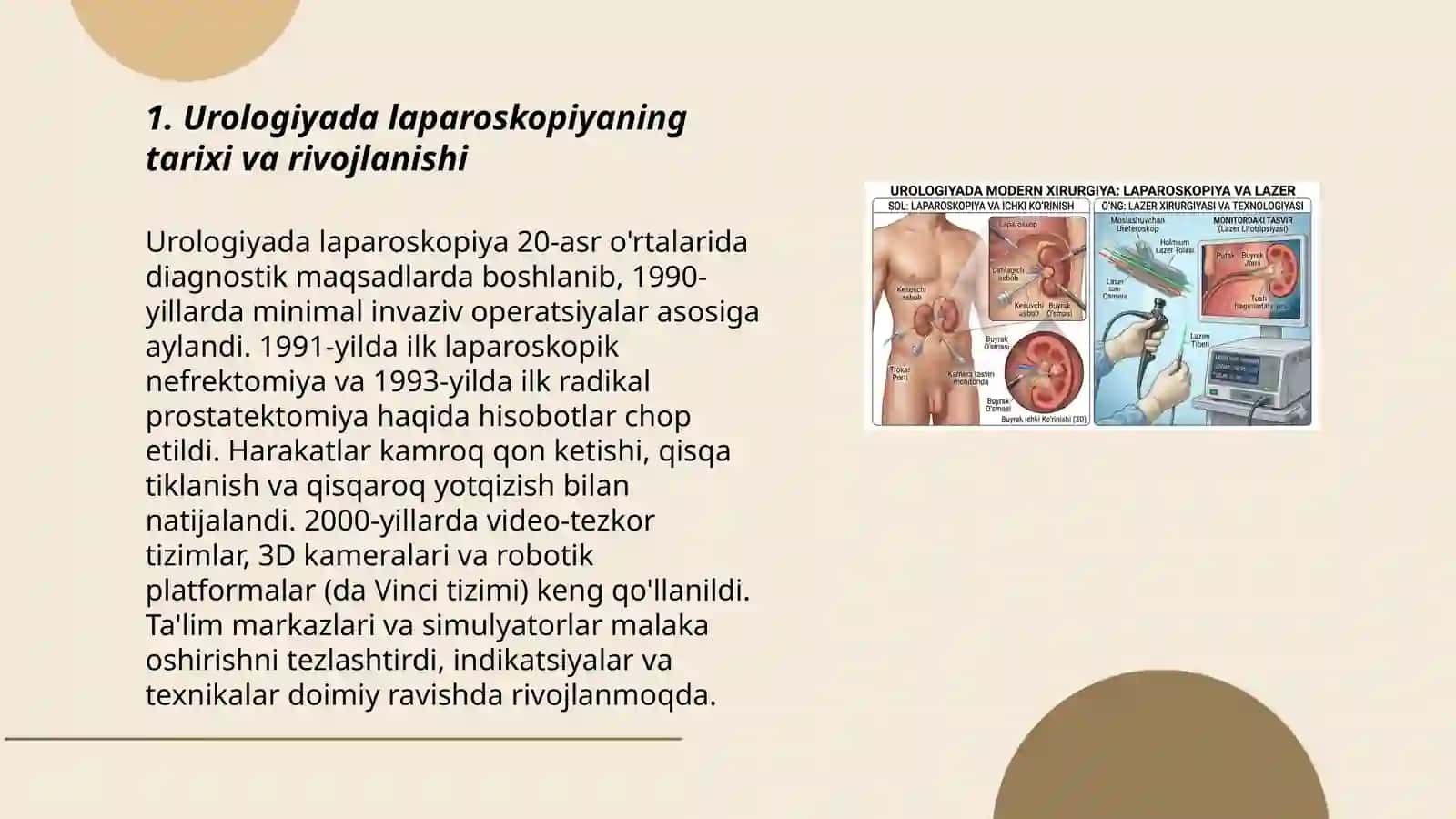 Urologiyada laparoskopik operatsiyalar 3
