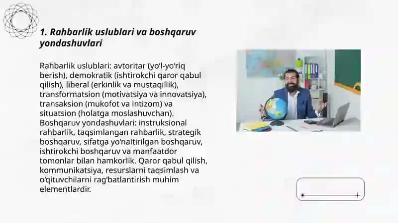 Ta'lim muassasasini boshqarish usullari 3
