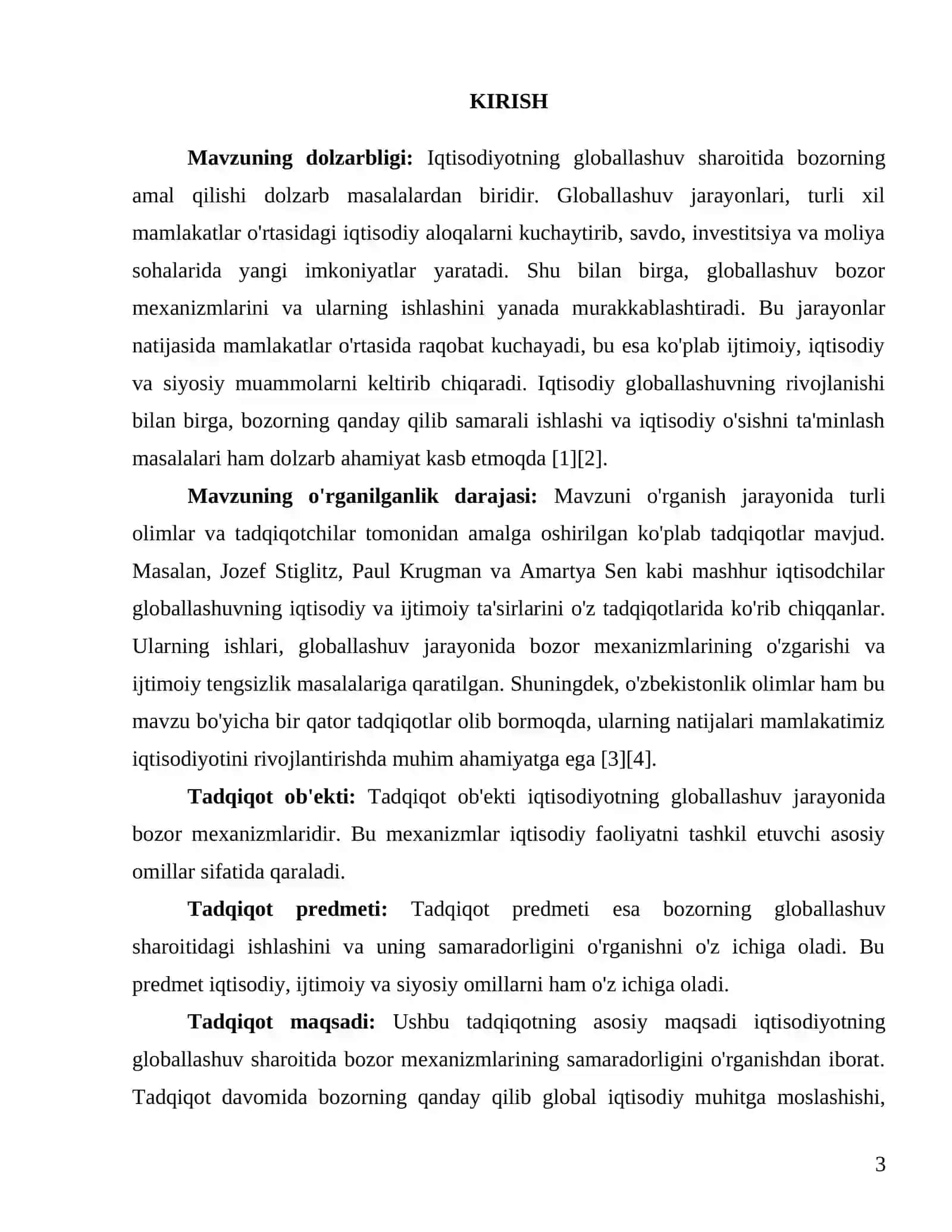 XIZMAT KO'RSATISH VA RAQAMLASHTIRISH MENEJMENT IQTISODIYOT NAZARIYASI 3