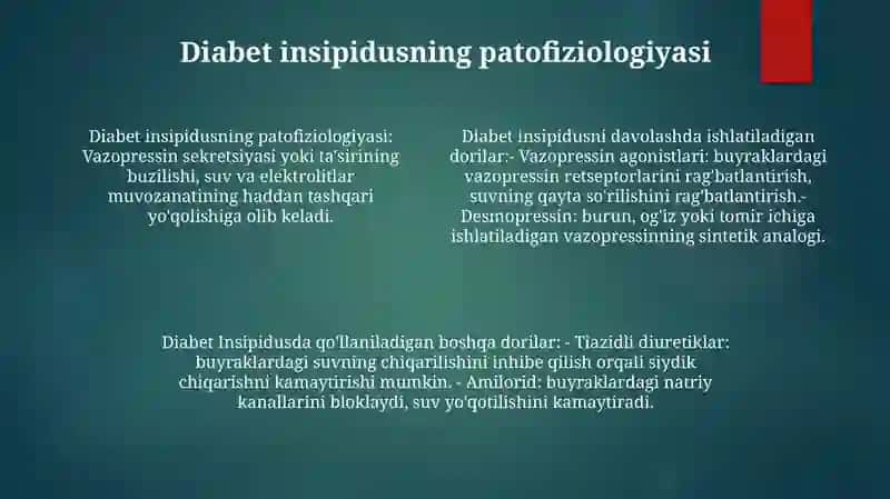 Qandsiz Diabetni Davolashda Ishlatiladigan Dori Vositalar 3
