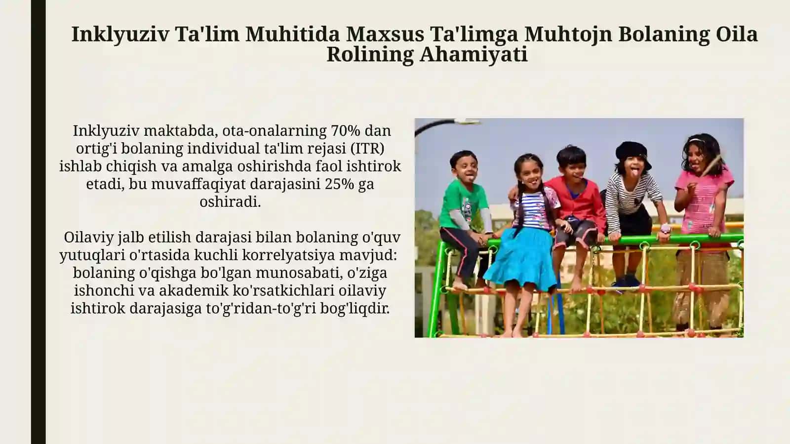 Inklyuziv Ta'lim Muhitida Maxsus Ta'limga Muhtoj Bolaning Oila Rolining Ahamiyati 3