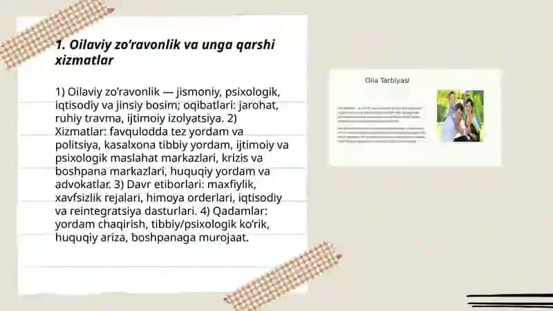 Oilaviy zo’ravonlik va unga qarshi xizmatlar 3