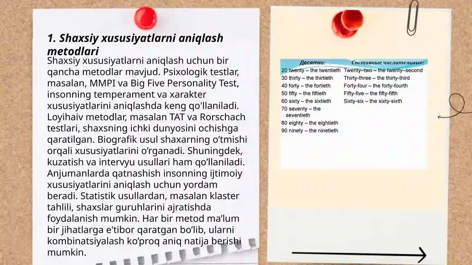 Shaxsiy xususiyatlarni aniqlash metodlari 3