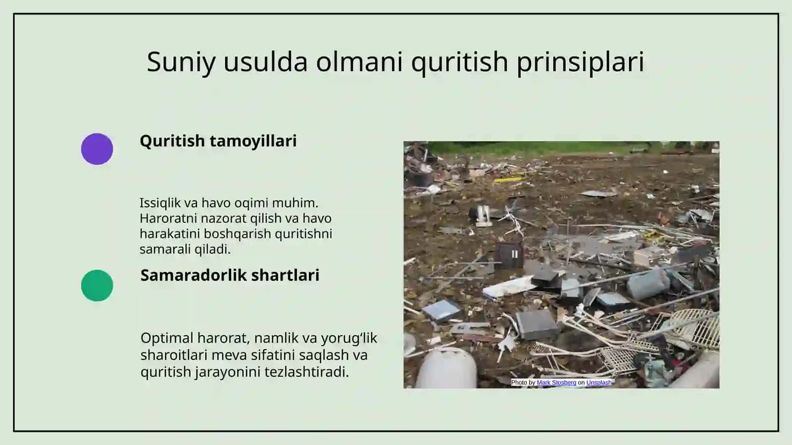 Suniy usulda olmani quritish jihozlari bilan tanishish 3