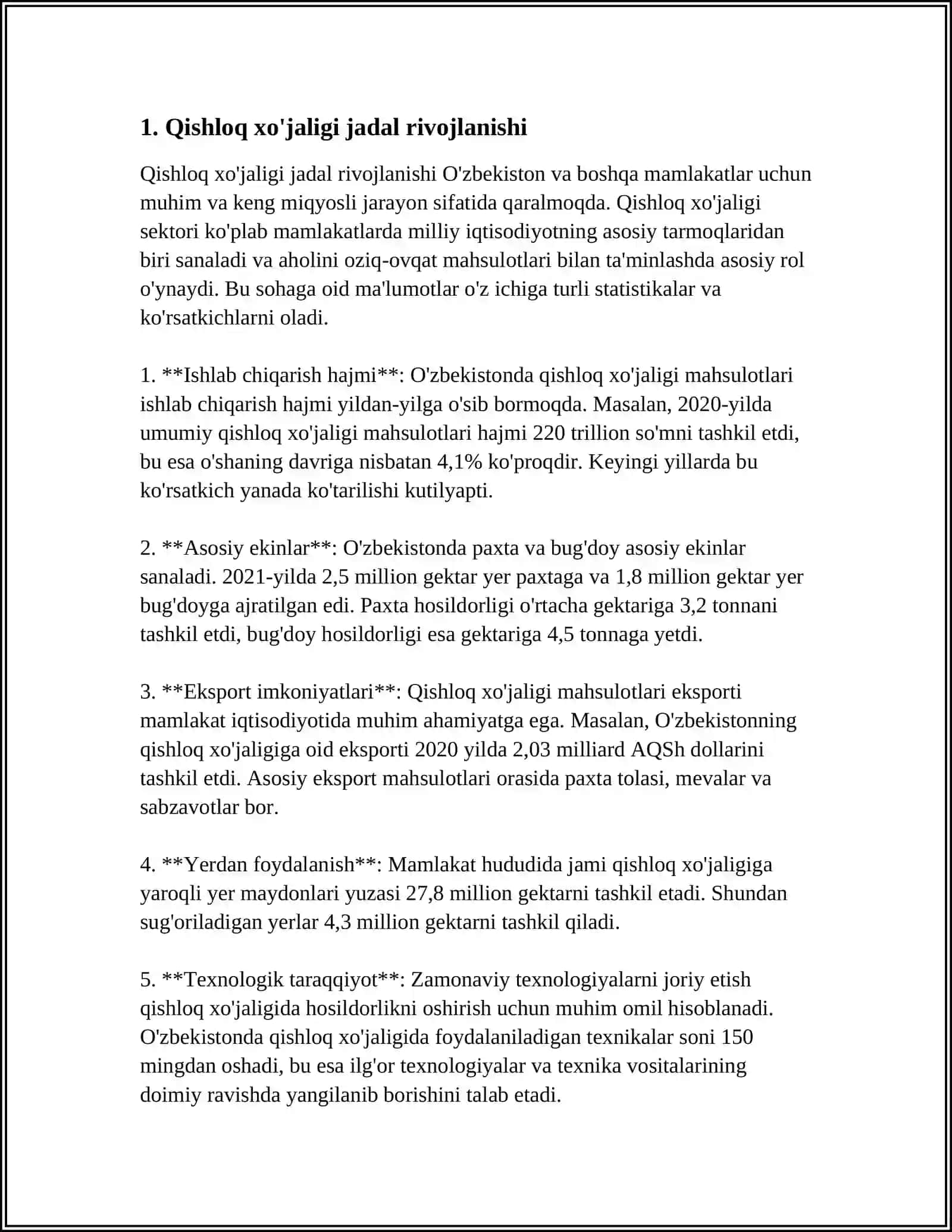 MUSTAQILLIK YILLARDAGI QISHLOQ HOJALIK VA SANOAT SOHASIDAGI OZGARISHLAR 3