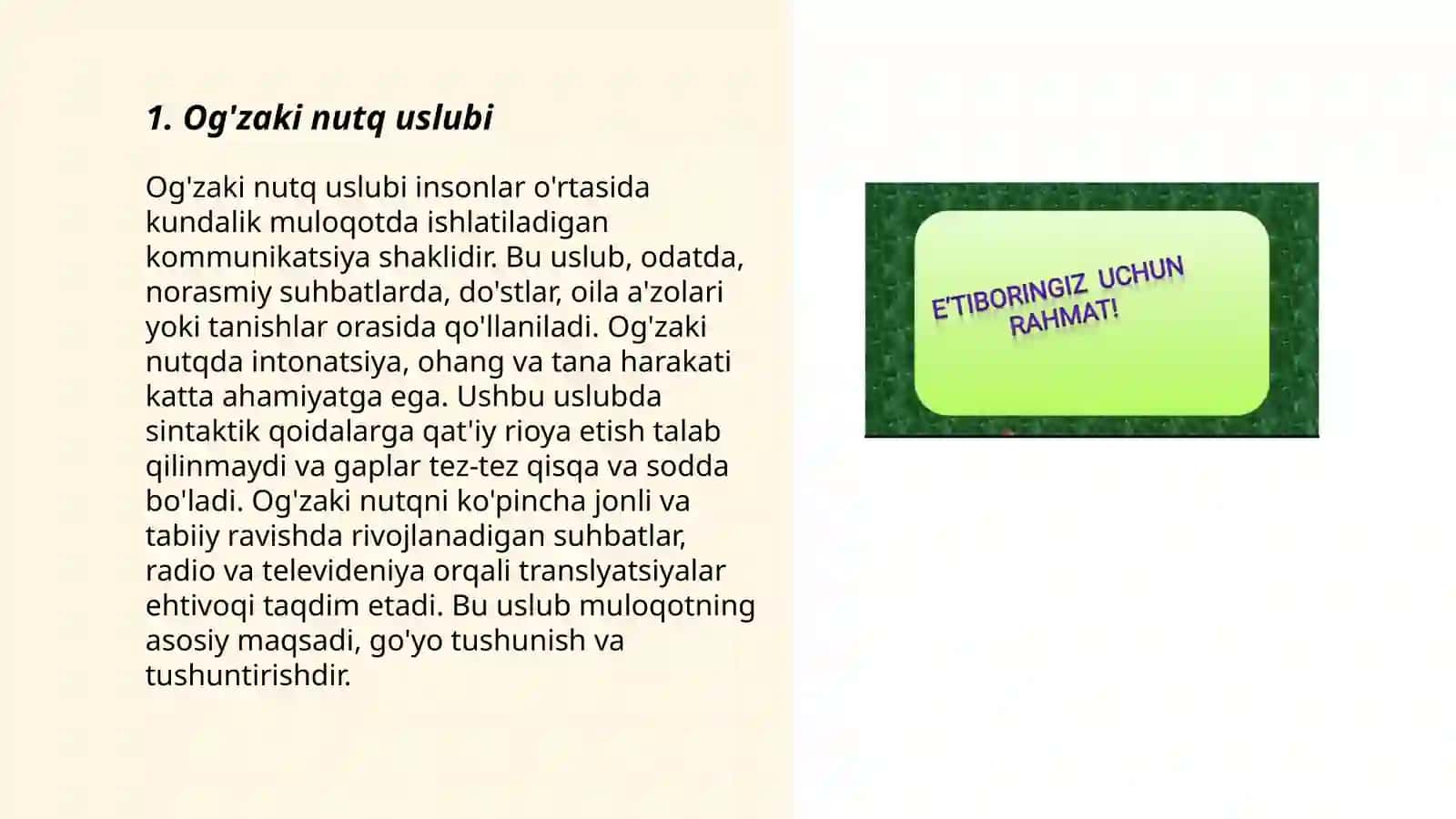 Og'zaki nutq uslubi 3