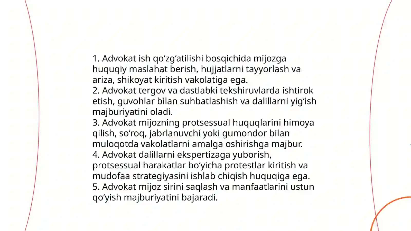 ADVOKAT - ISHNING QO‘ZG‘ATILISHI VA SUDDA KO‘RILISHIGA TAYYORLASH BOSQICHIDA 3