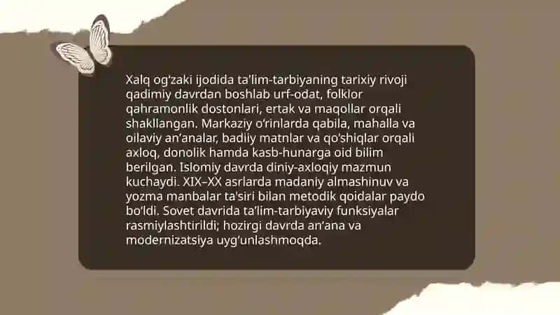Xalq ogʻzaki ijodida ta'lim tarbiya 3