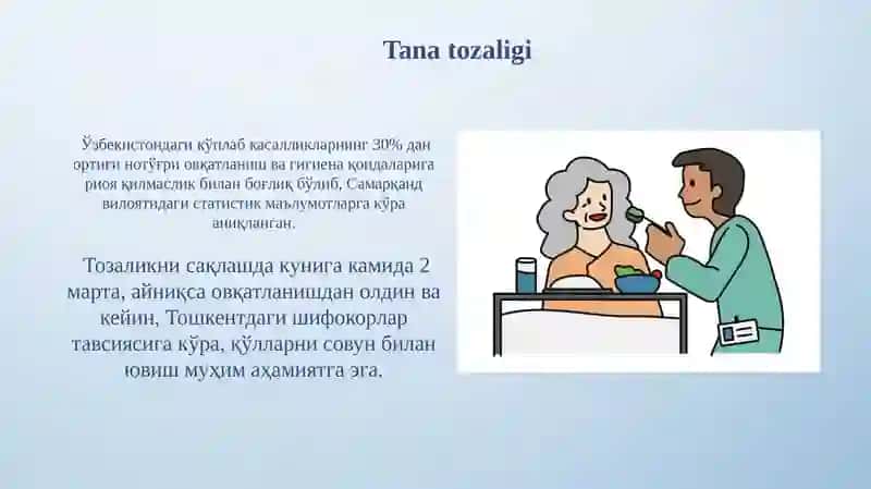 Bemorning shaxsiy gigiyenasi va parxez usullari 3