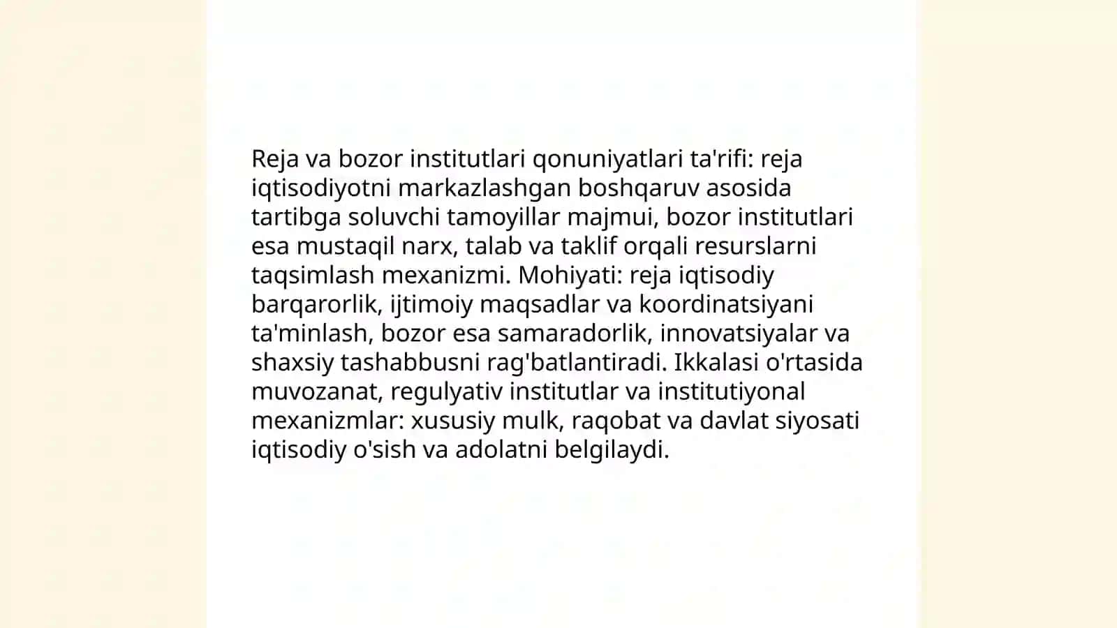 Reja va bozor institutlari qonuniyatlari 3
