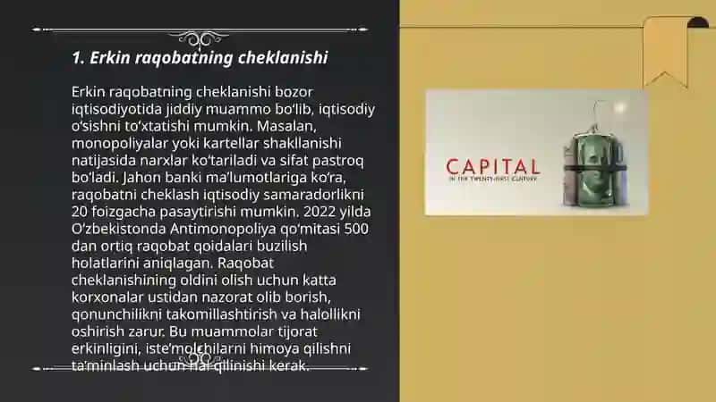 Bozor iqtisodiyotining ziddiyatlari va salbiy jihatlari 3