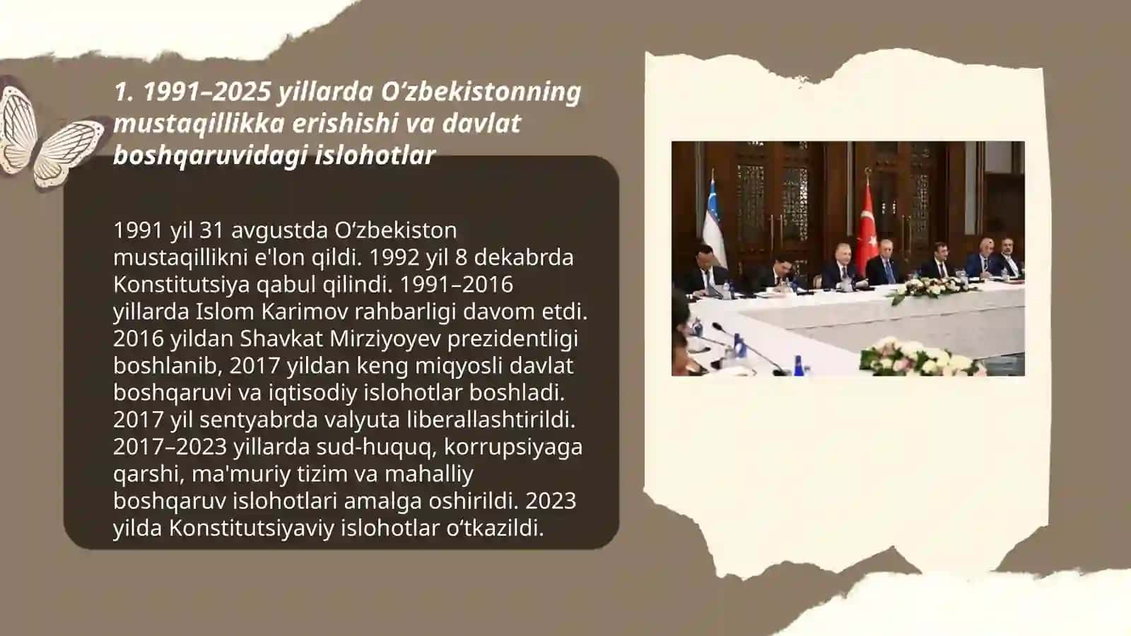 1991 2025 yillarda õzbekiston va jahon davlatlari taraqqiyoti 3