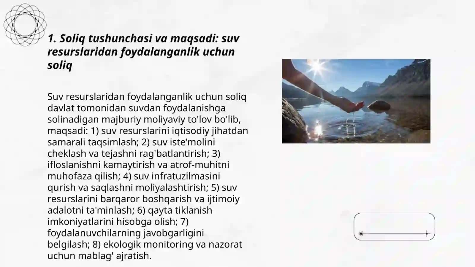 Suv resurslaridan foydalanganlik uchun soliq 3