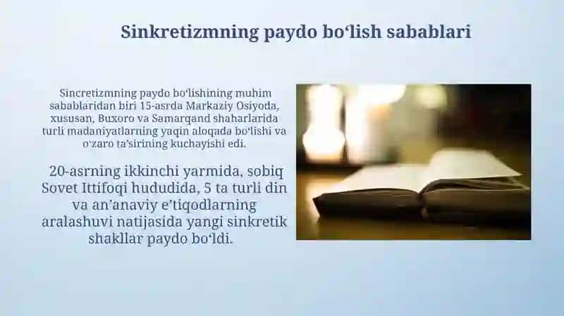 Sinkretizim tushunchasi va uning o'rganilishi 3