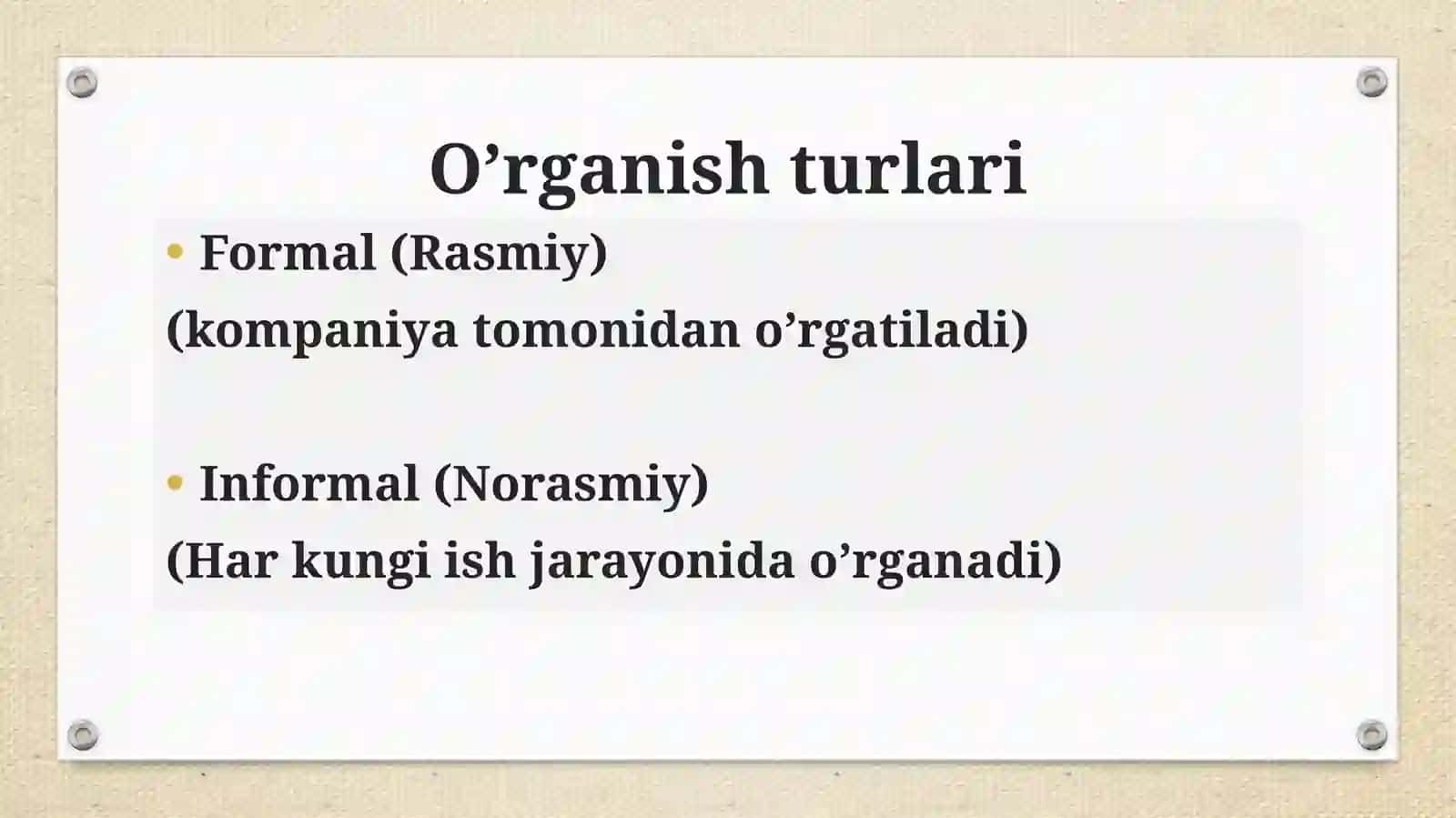 O’rganish va rivojlanish 3