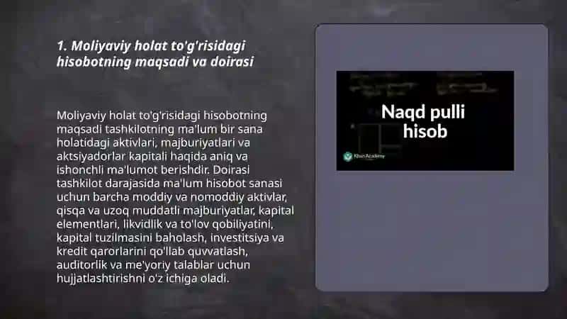 Moliyaviy holat to'g'risidagi hisobotni tuzish qoidalari 3