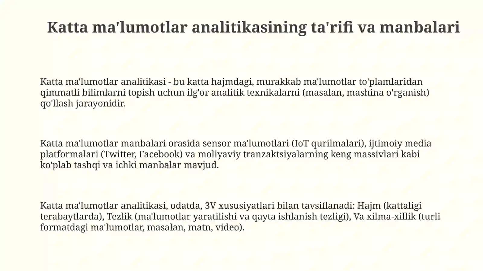 Katta ma'lumotlarni (Big Data) tahlil qilish texnologiyalari 3