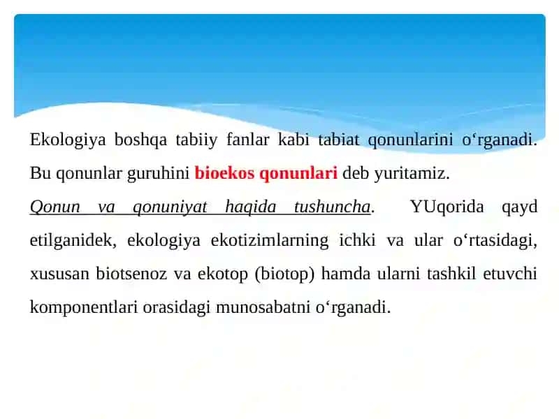 Ekologiya O'quv Darslar 3
