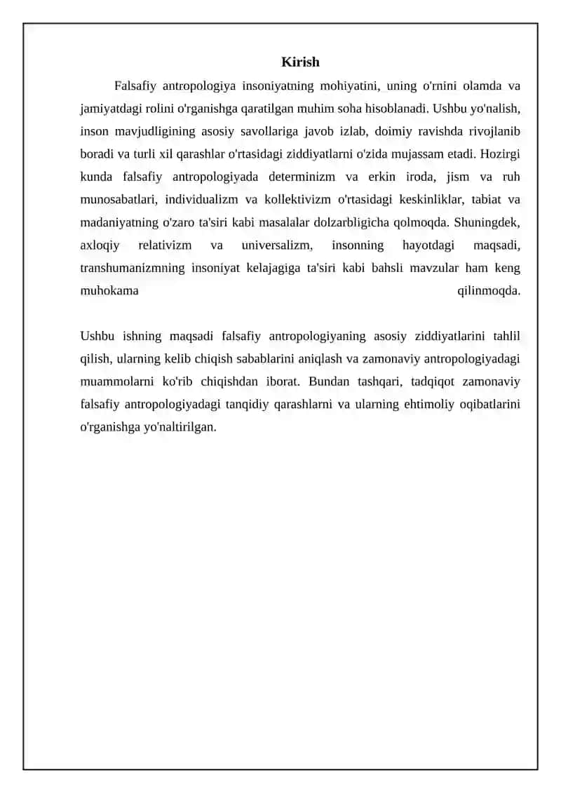 Falsafiy antropologiyaning asosiy ziddiyatlari: mohiyati va inson tabiati 3
