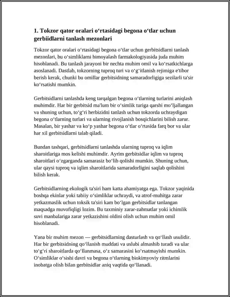 TOKZOR QATOR ORALARIDAGI BEGONA ÔTLARGA QARSHI KURASHISHDA GERBIIDLARDAN FOYDALANISH 3