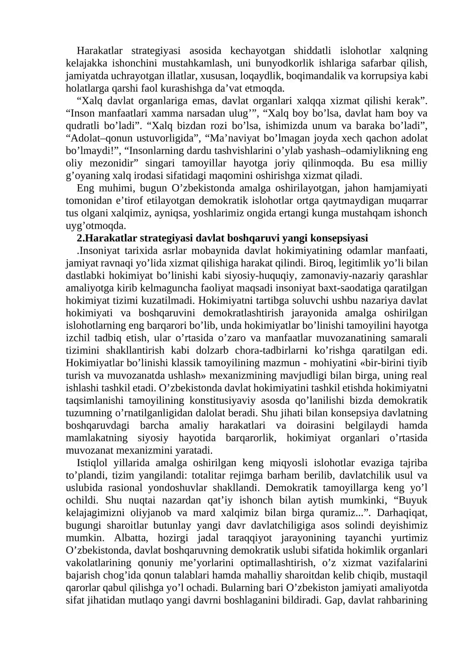 Yangi O‘zbekistonda Prezident Sh.M. Mirziyoyev rahnamoligi va tashabbusi bilan amalga oshirilgan islohotlar 3