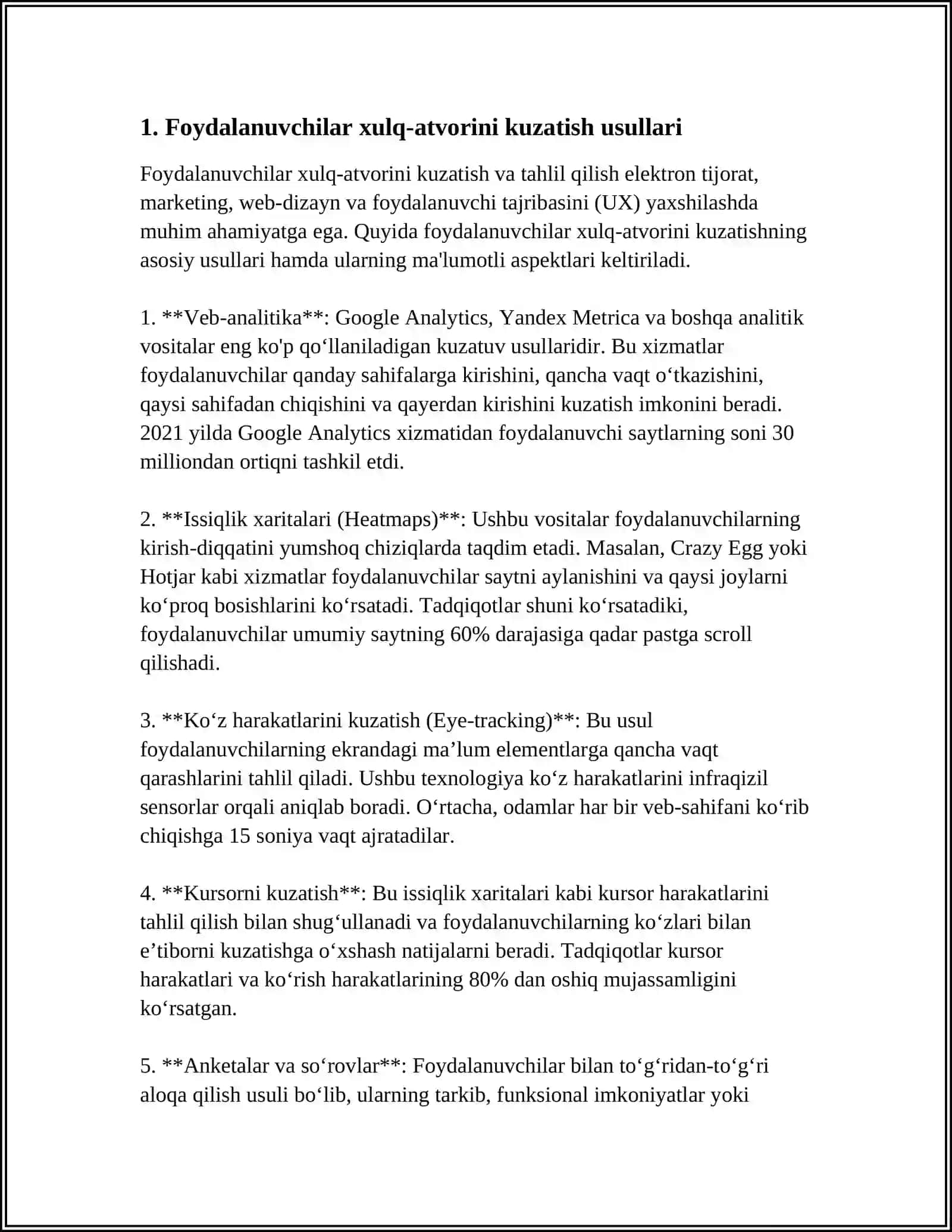 FOYDALANUVCHILARNING ANALIZLASH USLUBLARI 3