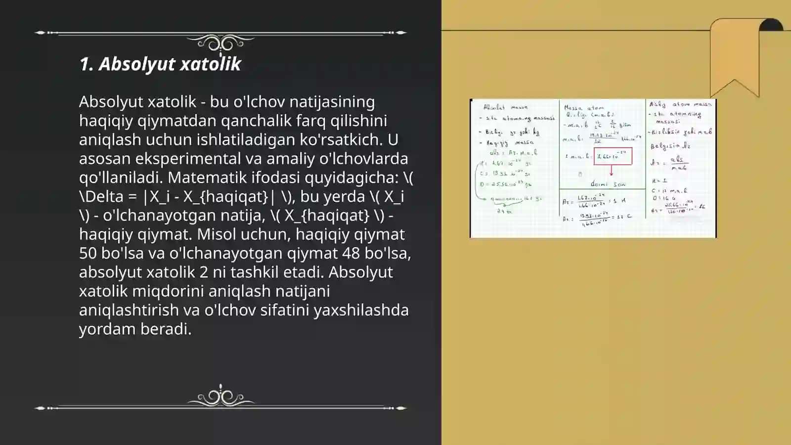 Absolyut va nisbiy xatoliklar 3