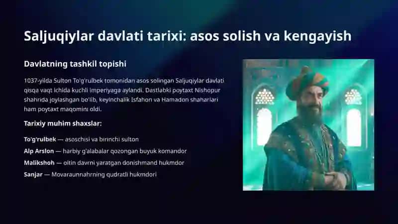 Saljuqiylar davlati: O'rta asrlarning buyuk imperiyasi 3